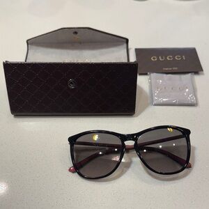 Gucci Black Red and Green Sunglasses